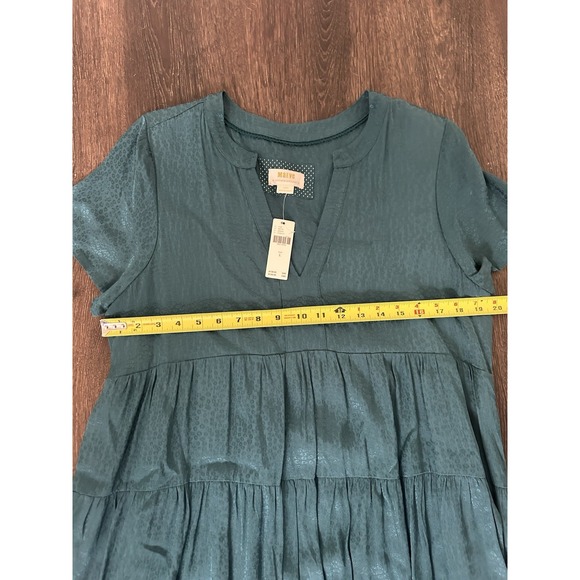 Anthropologie Maeve Tania Dress Green Leopard Print Size Large Brand New Preppy - Picture 5 of 8